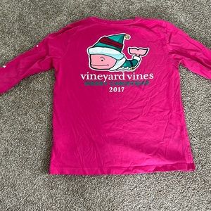 Pink vineyard vines long sleeve shirt (10-12)